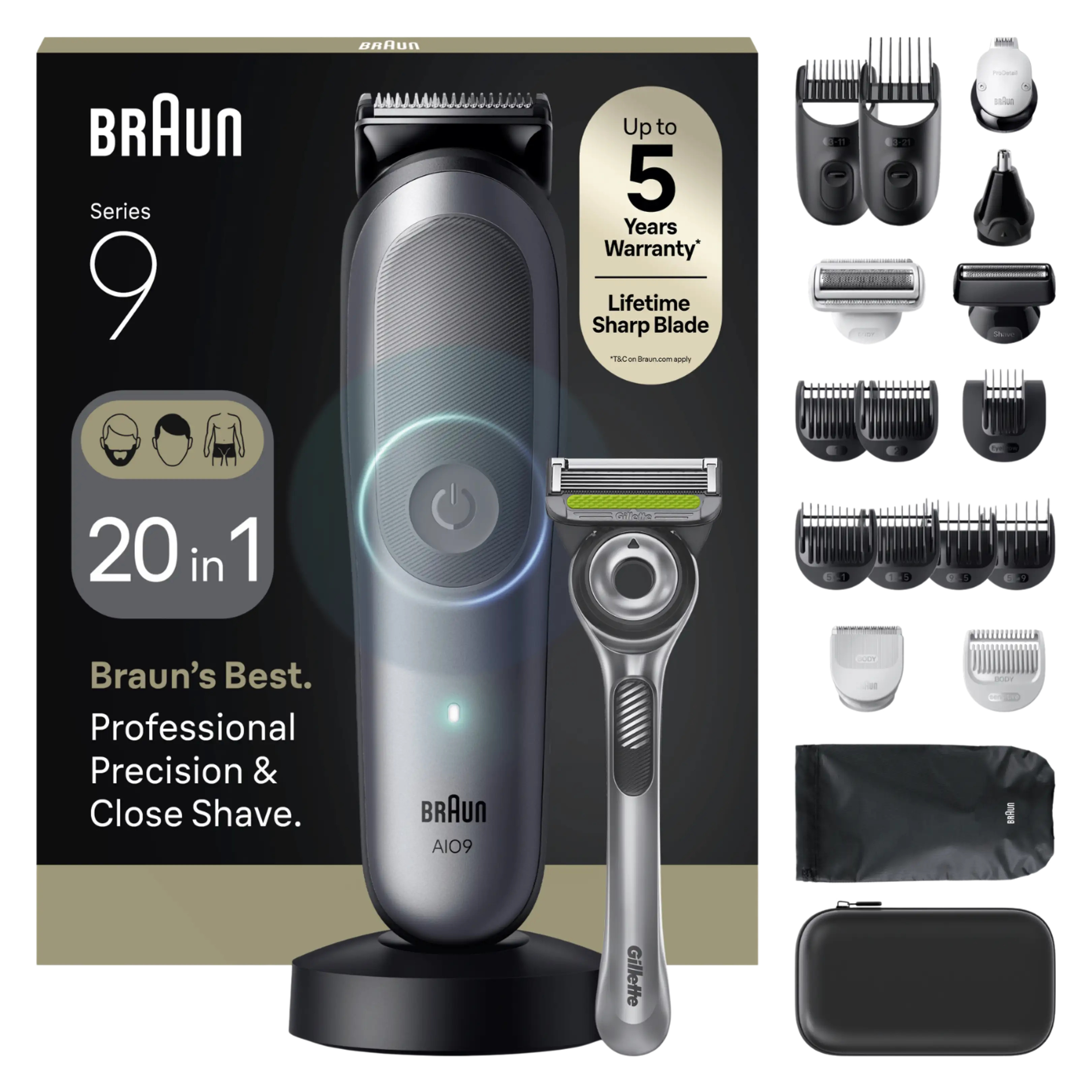 AFEITA. CORPORAL BRAUN S9 AIO9540 20EN1 W&D